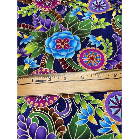 Legacy Studio 1/2 yard Polynesia Medallion Floral Cotton Fabric 44" wide - Picture 3 of 15